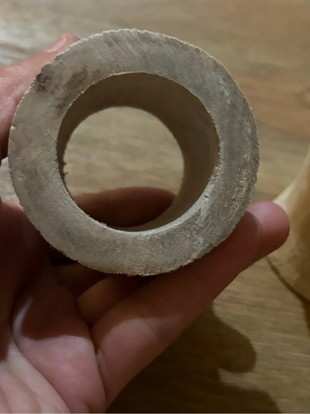 Neutral Natural Wood Napkin Rings - Set of 2